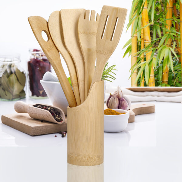 RoyalFay® Bambus Kochlöffel Pfannenwender Set 6-teilig